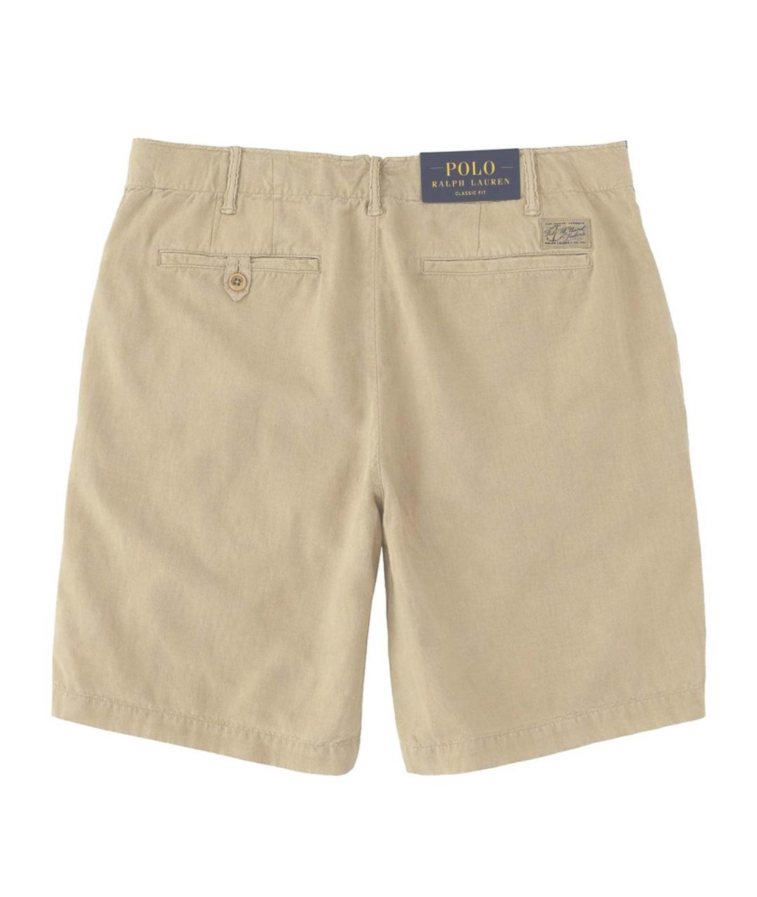 POLO RALPH LAUREN Бежевые хлопковые шорты, фото 6