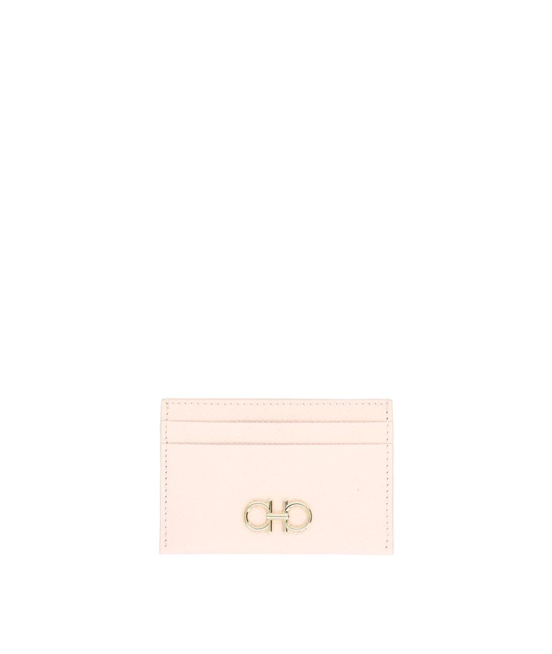 FERRAGAMO Розовый кожаный кардхолдер, фото 1