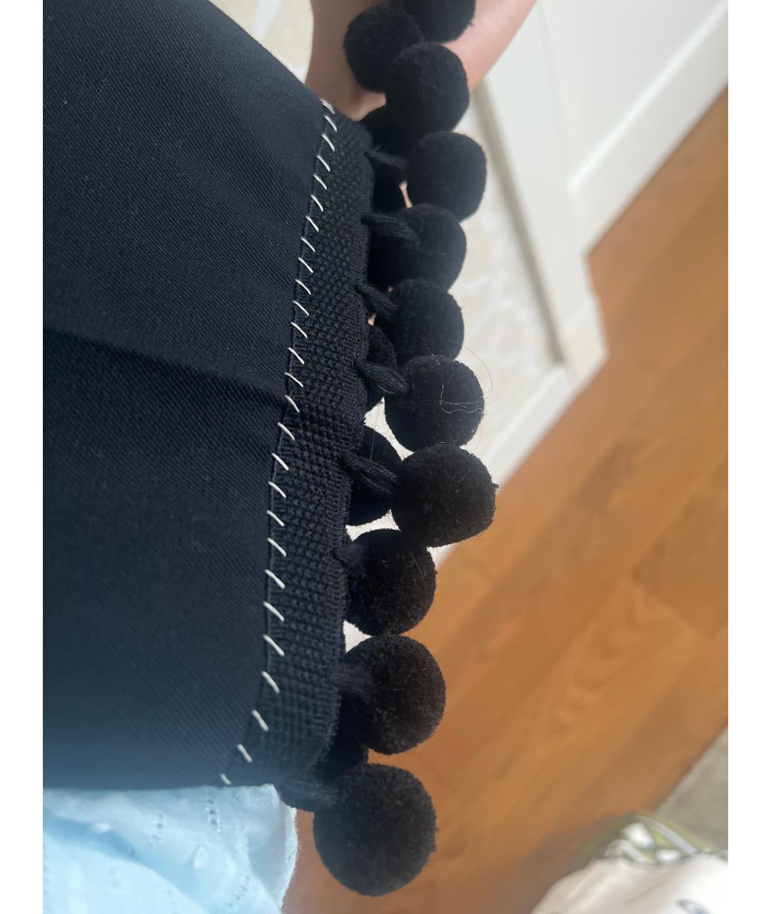 MARC JACOBS Черные шерстяные прямые брюки, фото 3