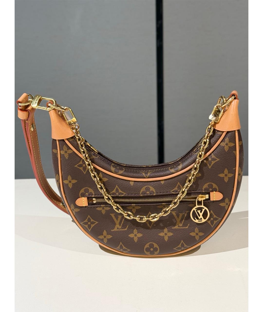 LOUIS VUITTON Коричневая сумка с короткими ручками из канвы, фото 8