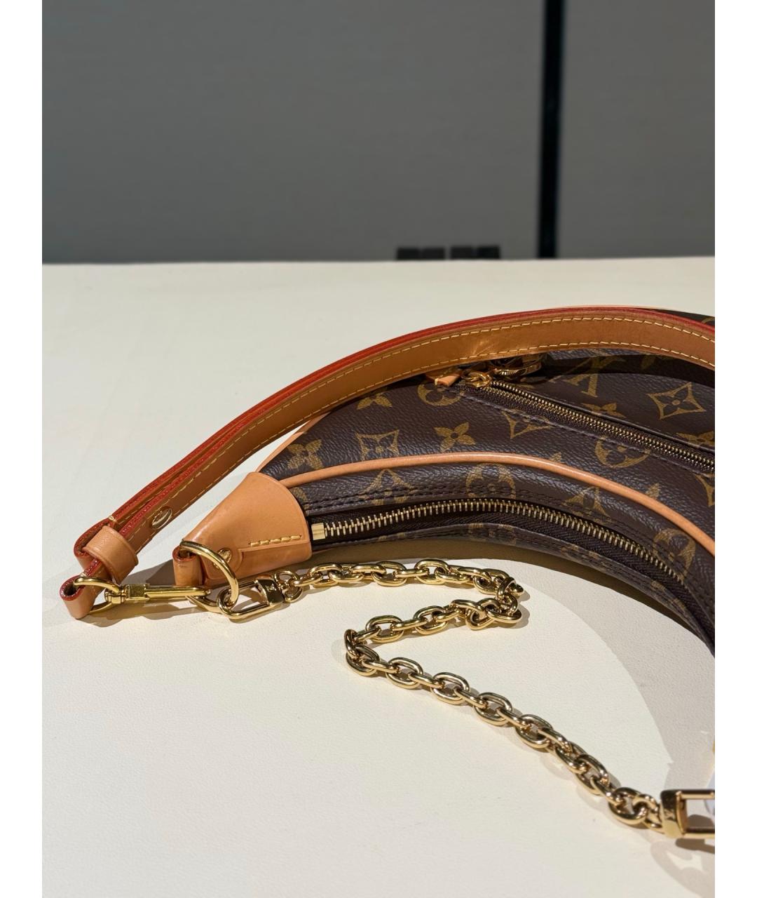 LOUIS VUITTON Коричневая сумка с короткими ручками из канвы, фото 7