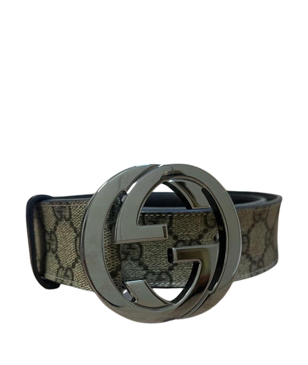 GUCCI Бежевый кожаный ремень, фото 1