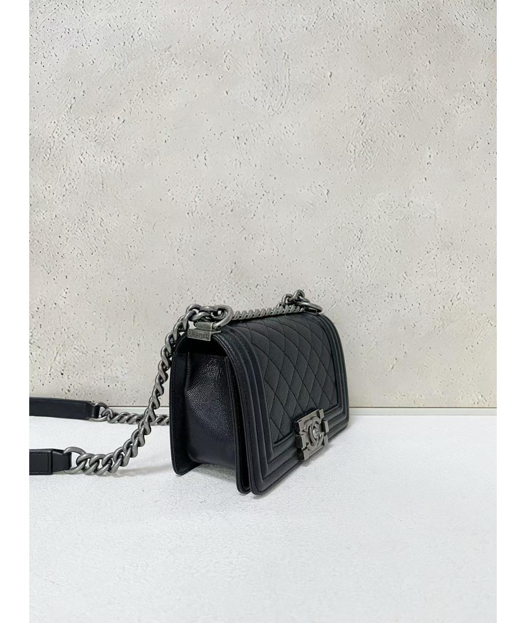 CHANEL Черная кожаная сумка через плечо, фото 4