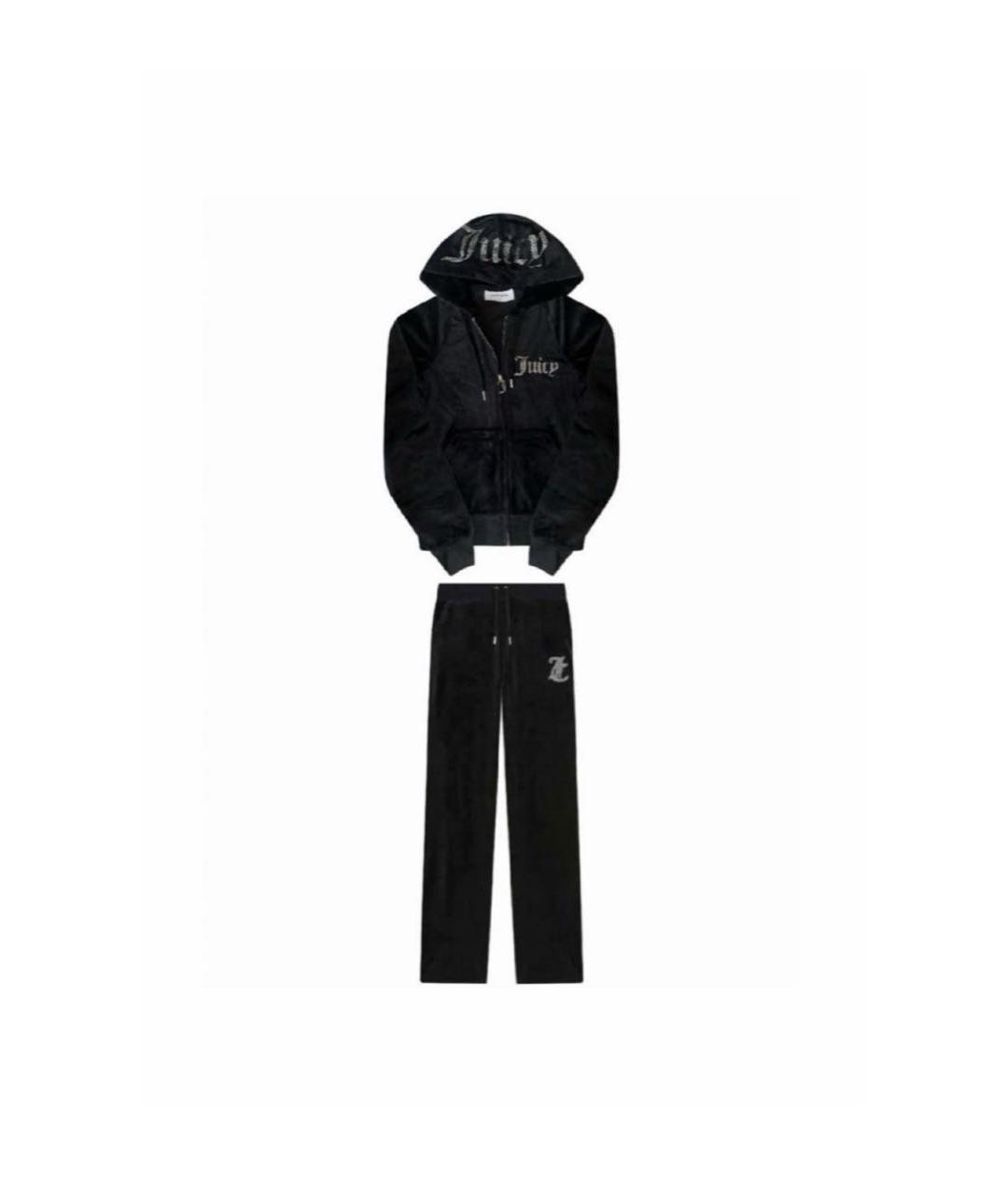 JUICY COUTURE Черный велюровый спортивные костюмы, фото 8
