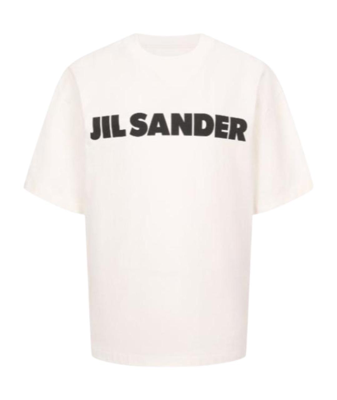 JIL SANDER Белая хлопковая футболка, фото 1