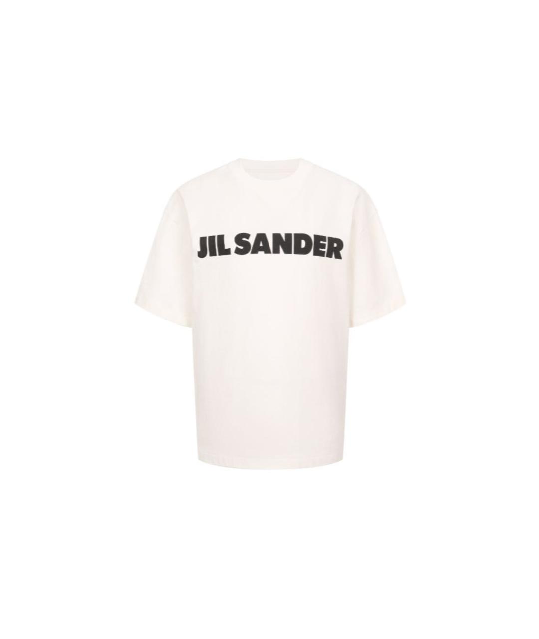 JIL SANDER Белая хлопковая футболка, фото 4