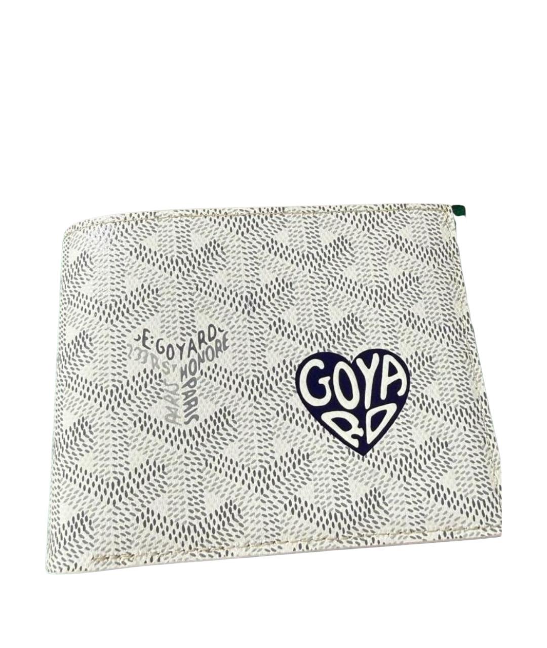 GOYARD Белый кожаный кошелек, фото 1