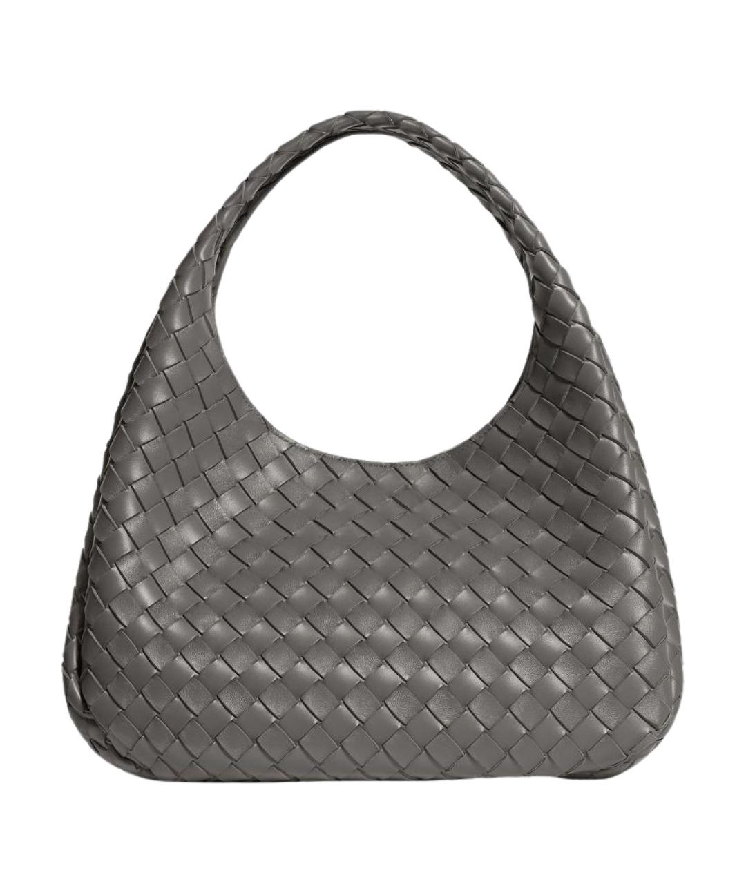 BOTTEGA VENETA Серая кожаная сумка через плечо, фото 1