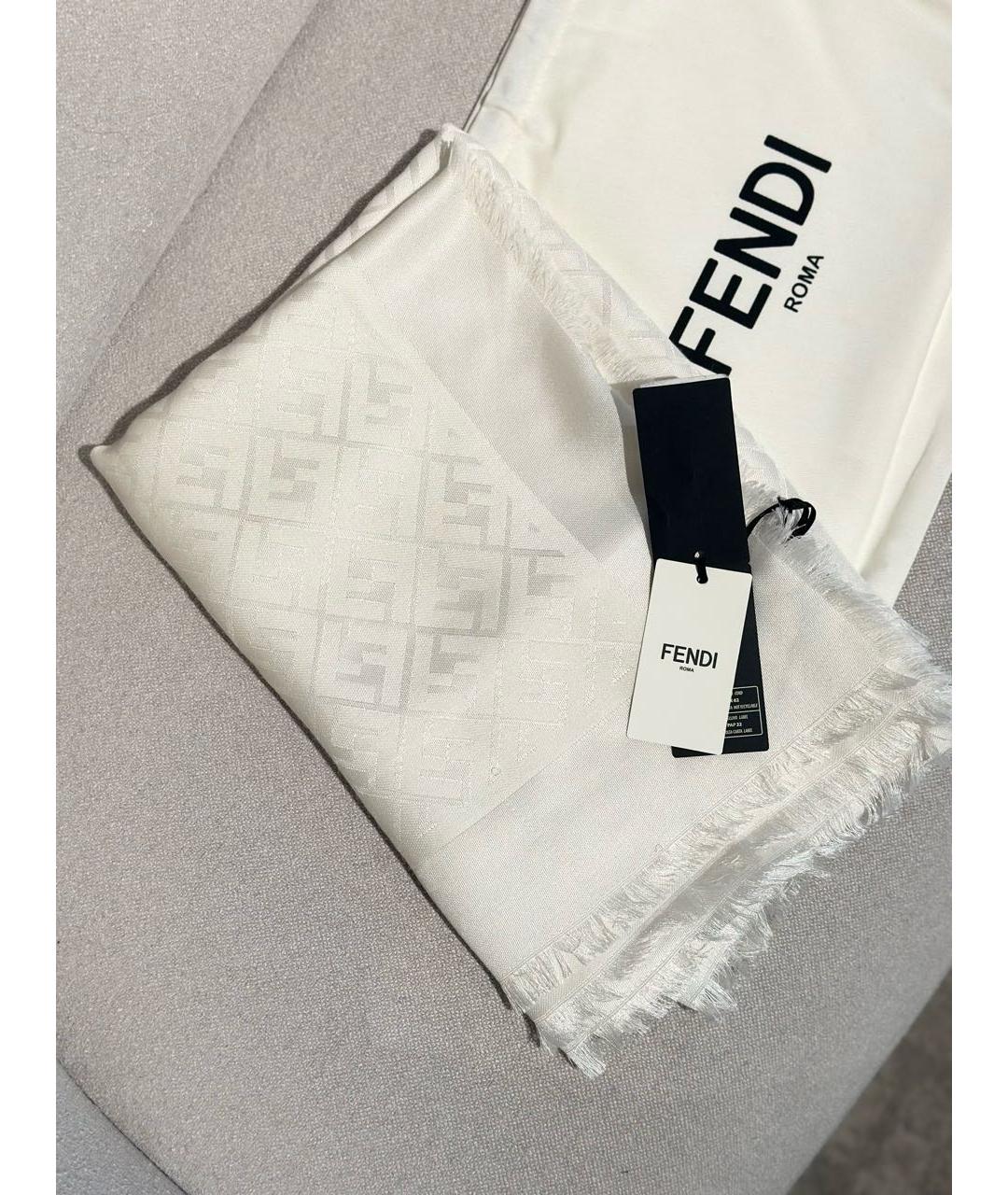FENDI Белый платок, фото 7