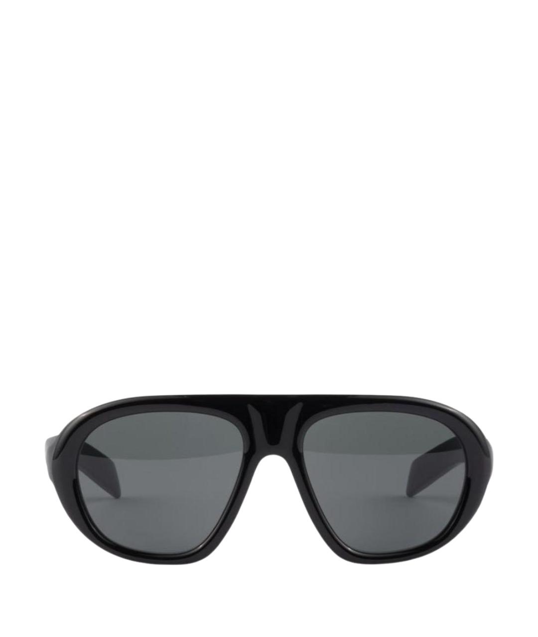PRADA Черные пластиковые солнцезащитные очки, фото 1