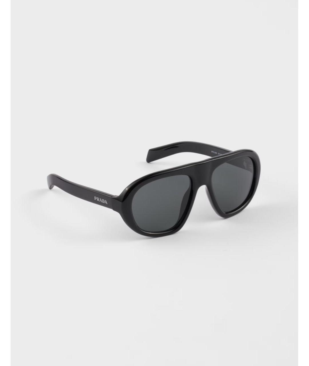 PRADA Черные пластиковые солнцезащитные очки, фото 2