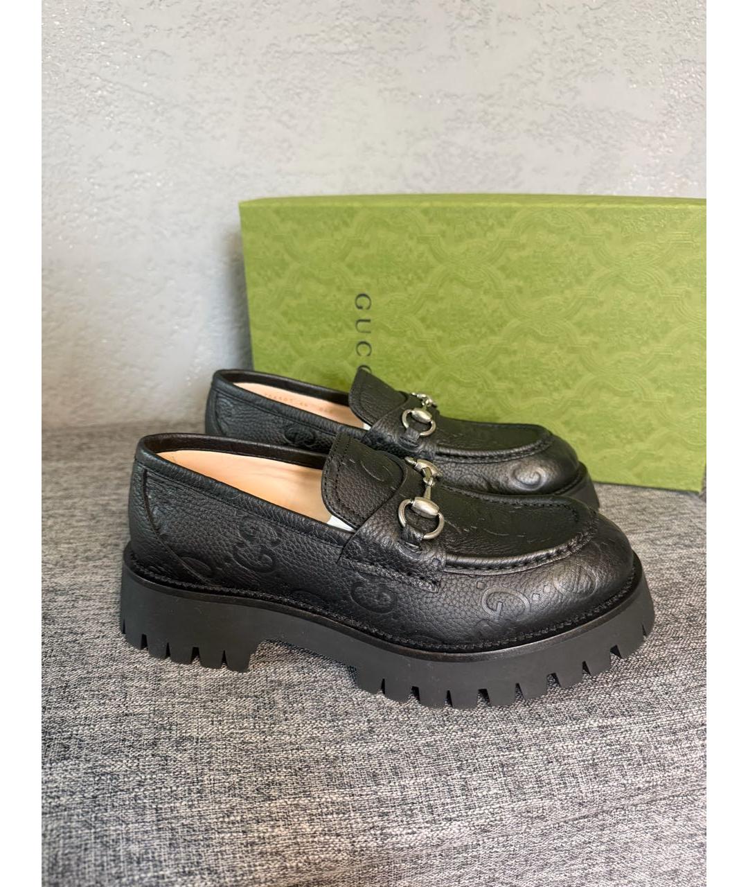 GUCCI Черные кожаные лоферы, фото 8