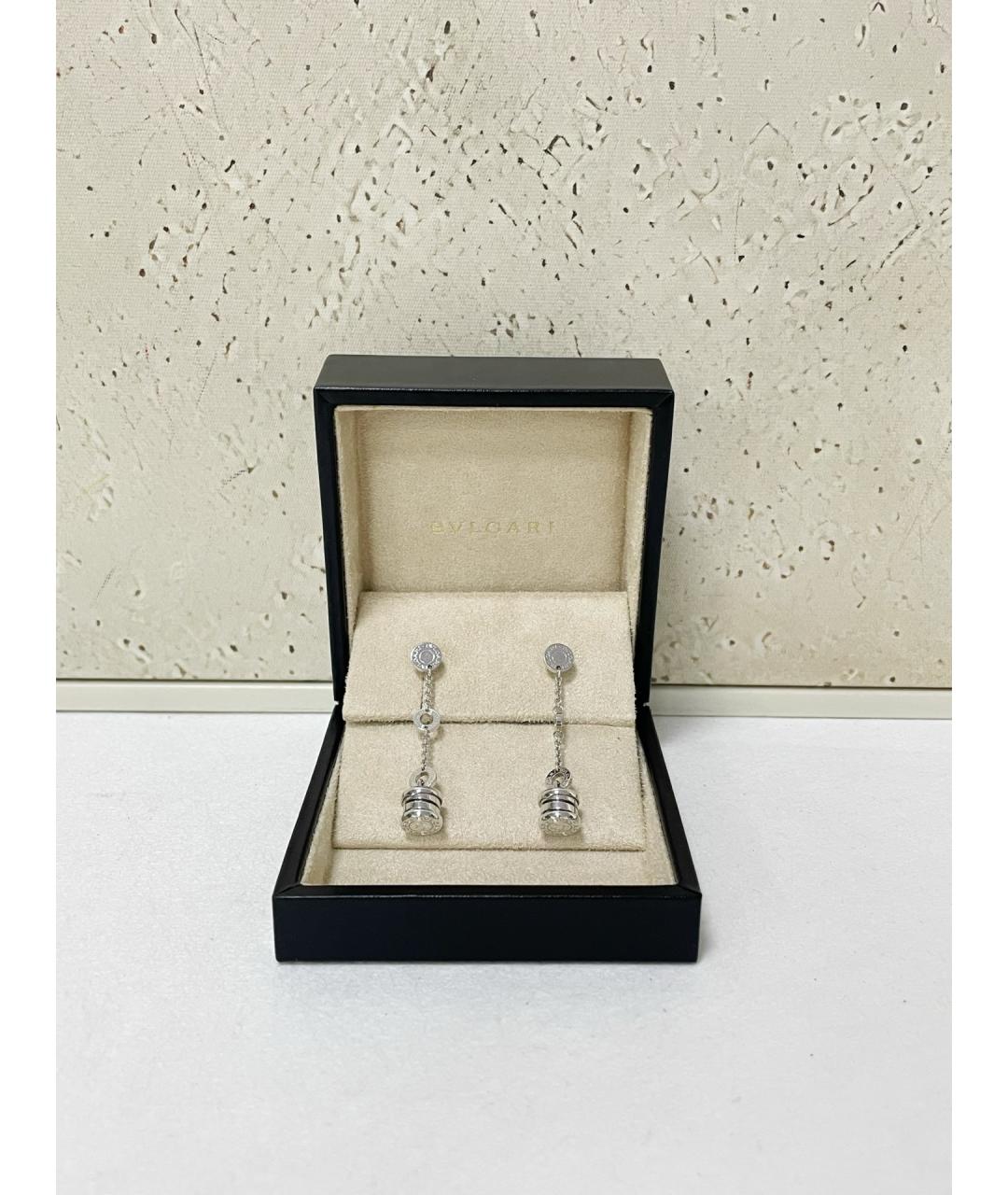 BVLGARI Серебряные серьги из белого золота, фото 4