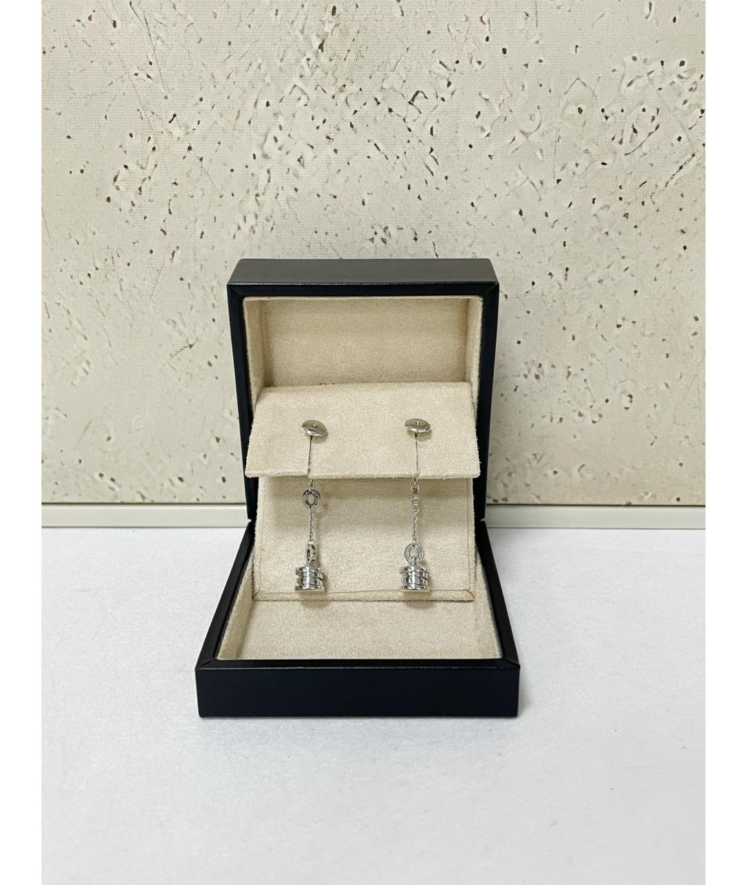 BVLGARI Серебряные серьги из белого золота, фото 2