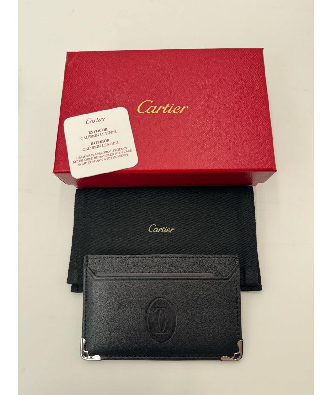 CARTIER Черный кожаный кардхолдер, фото 8