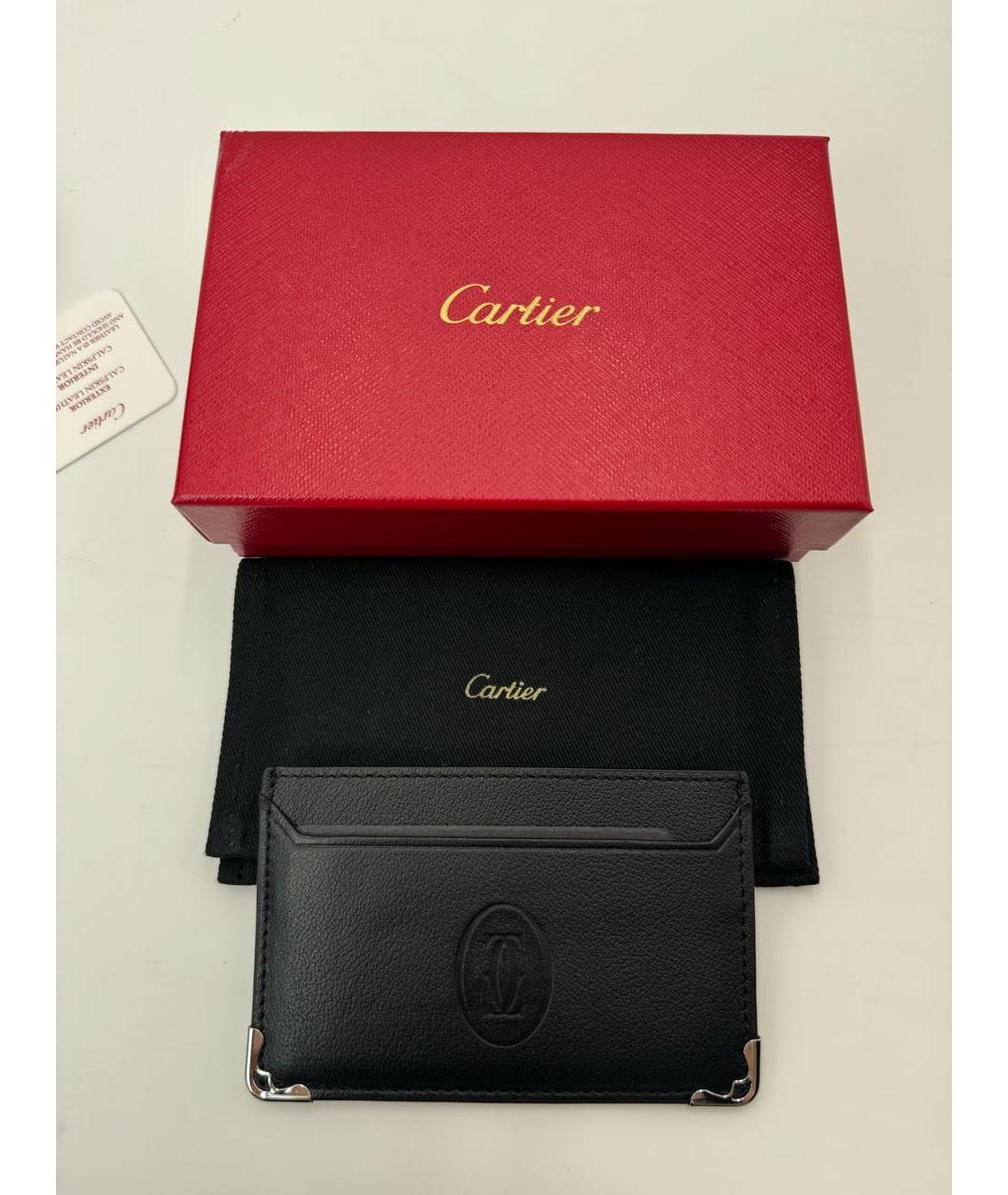 CARTIER Черный кожаный кардхолдер, фото 2