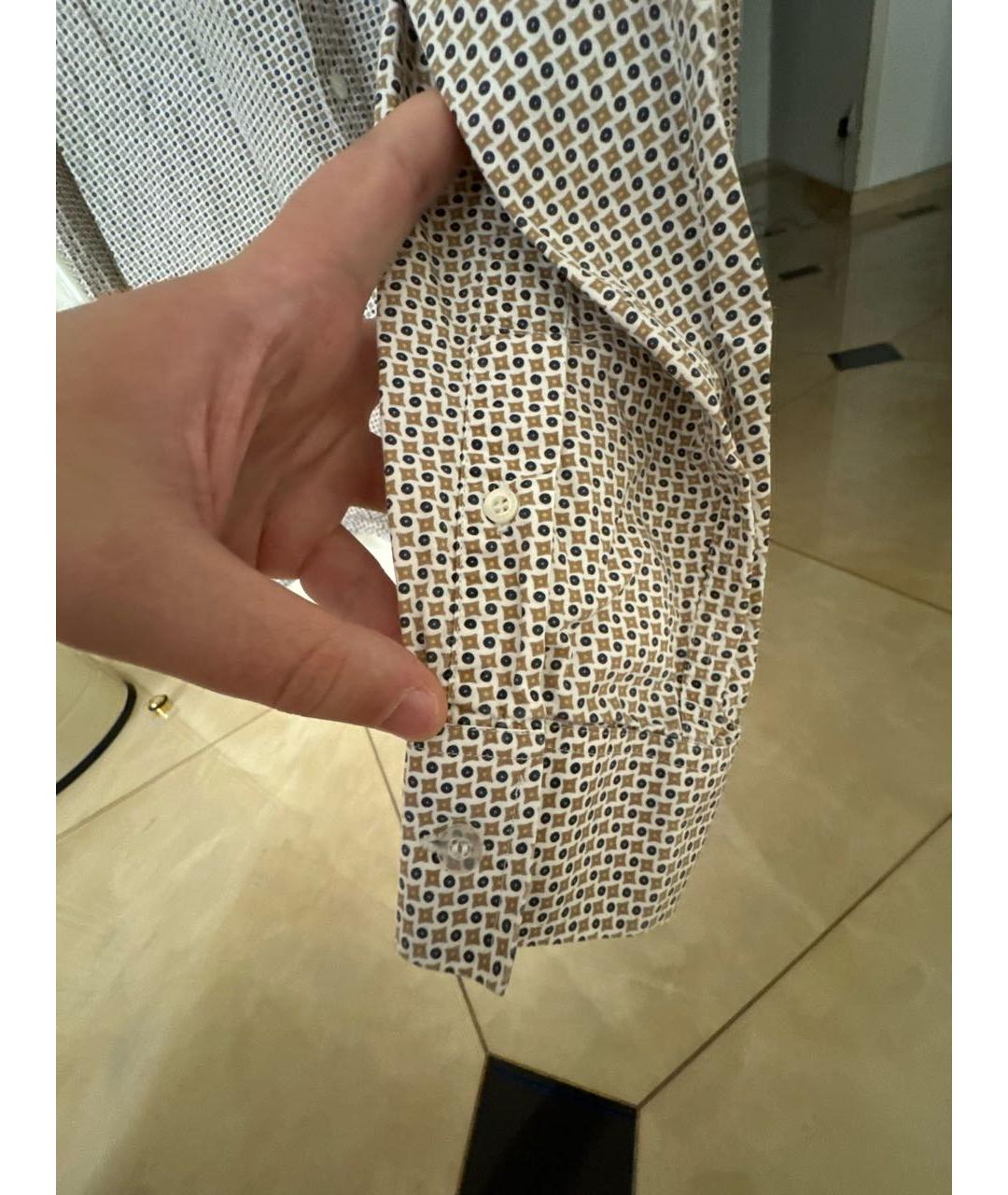 BURBERRY Бежевая хлопковая классическая рубашка, фото 4
