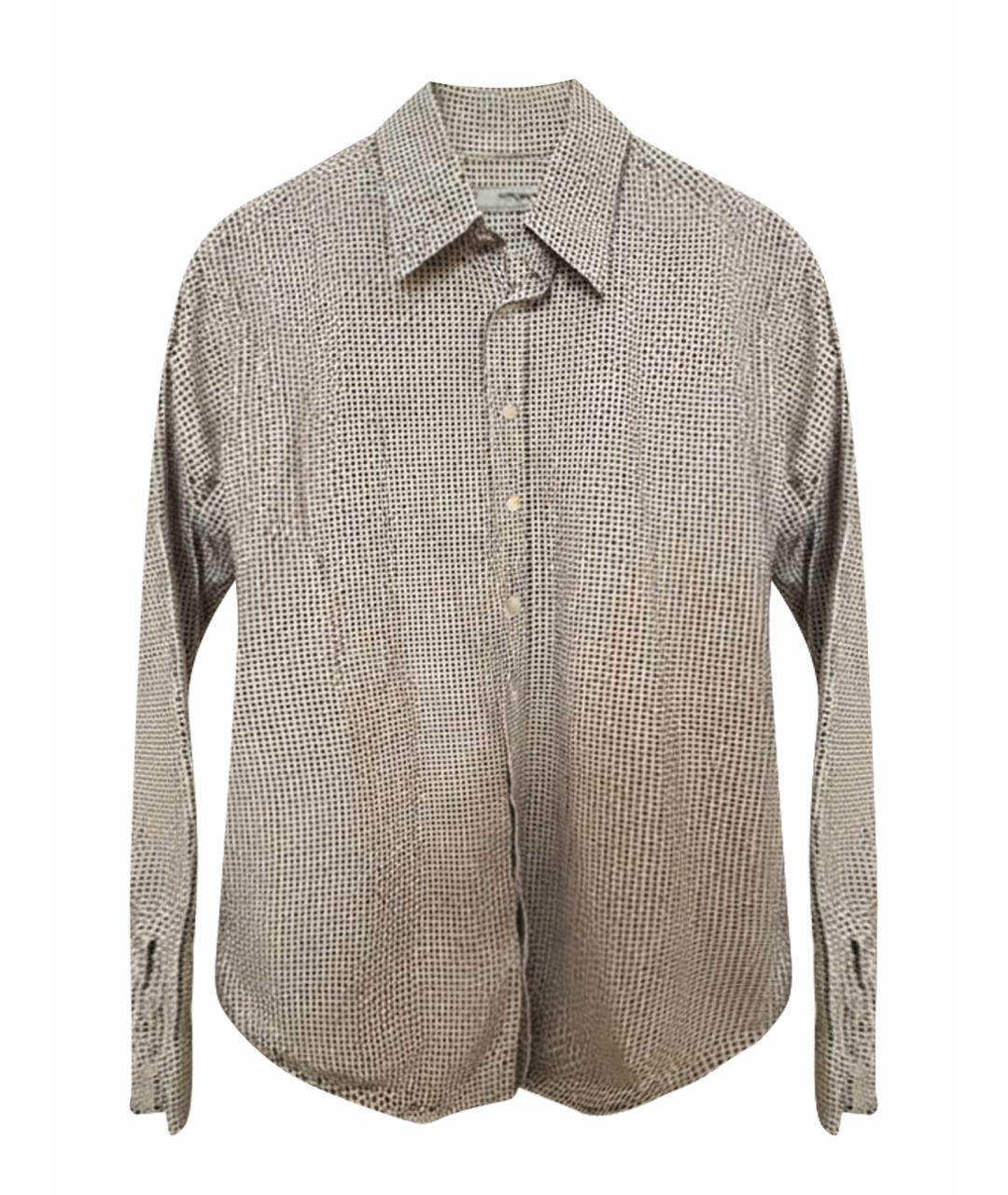 BURBERRY Бежевая хлопковая классическая рубашка, фото 1