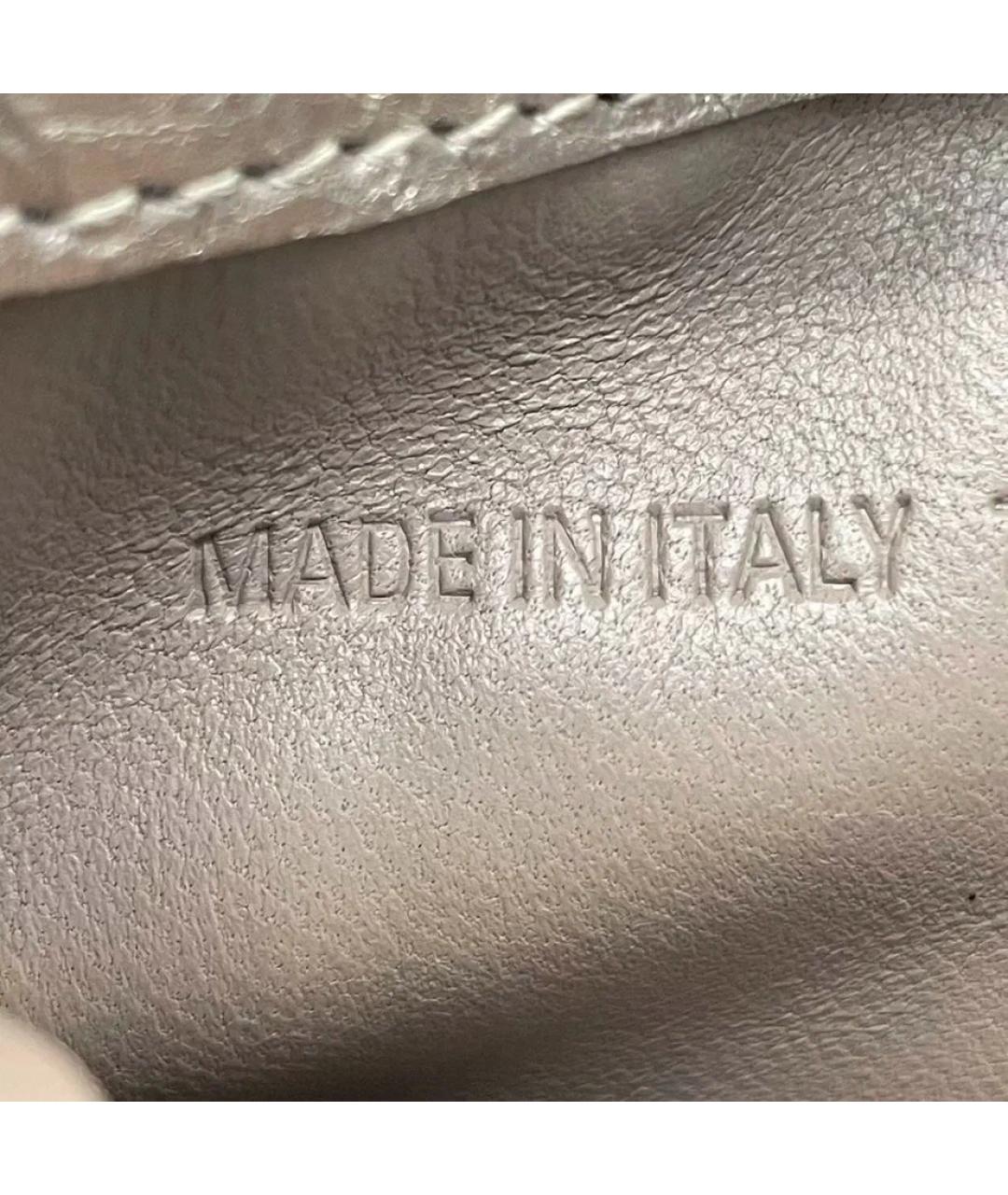 BALENCIAGA Серебряный кожаный кошелек, фото 7