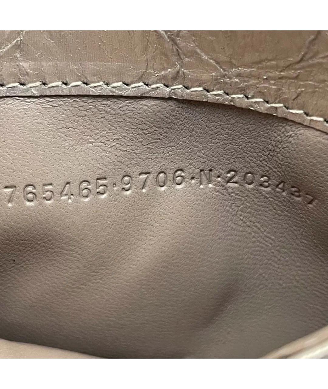 BALENCIAGA Серебряный кожаный кошелек, фото 3