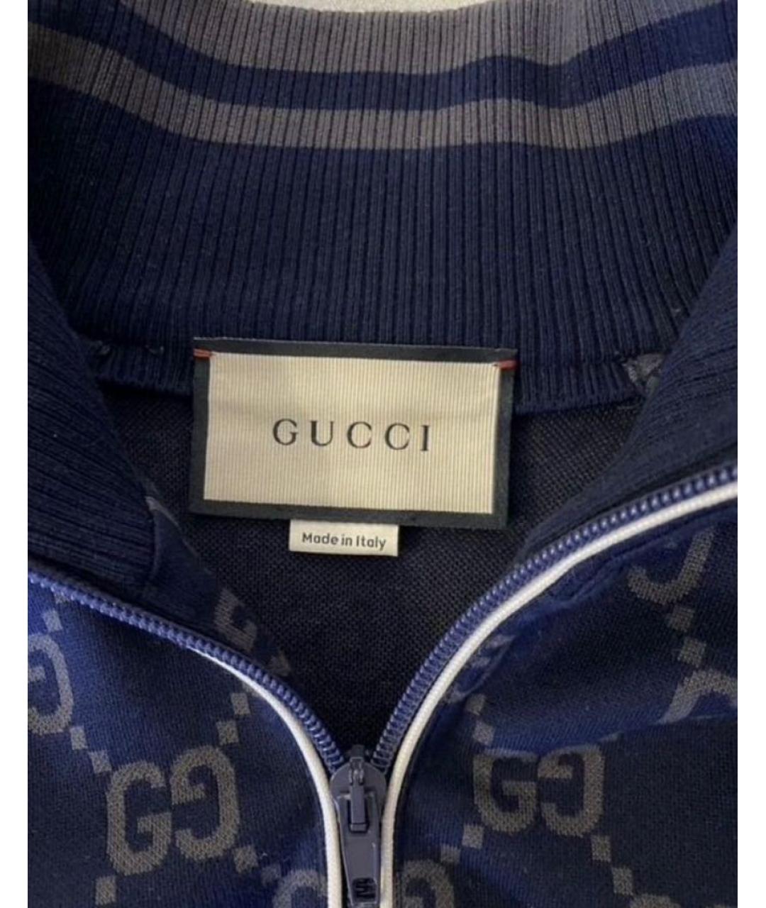 GUCCI Темно-синий хлопковый спортивный костюм, фото 4