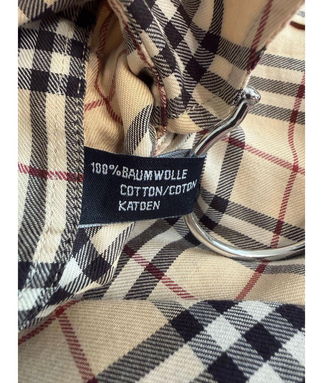 BURBERRY Бежевая хлопковая рубашка, фото 5