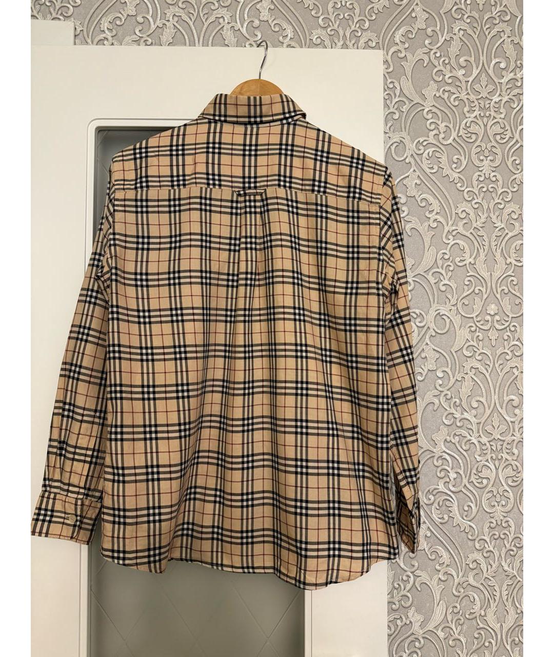 BURBERRY Бежевая хлопковая рубашка, фото 2