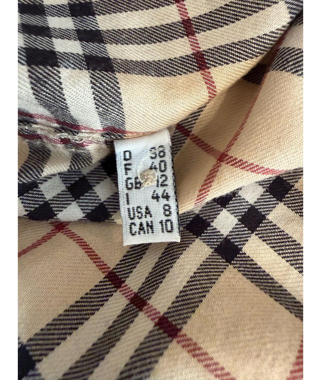 BURBERRY Бежевая хлопковая рубашка, фото 4