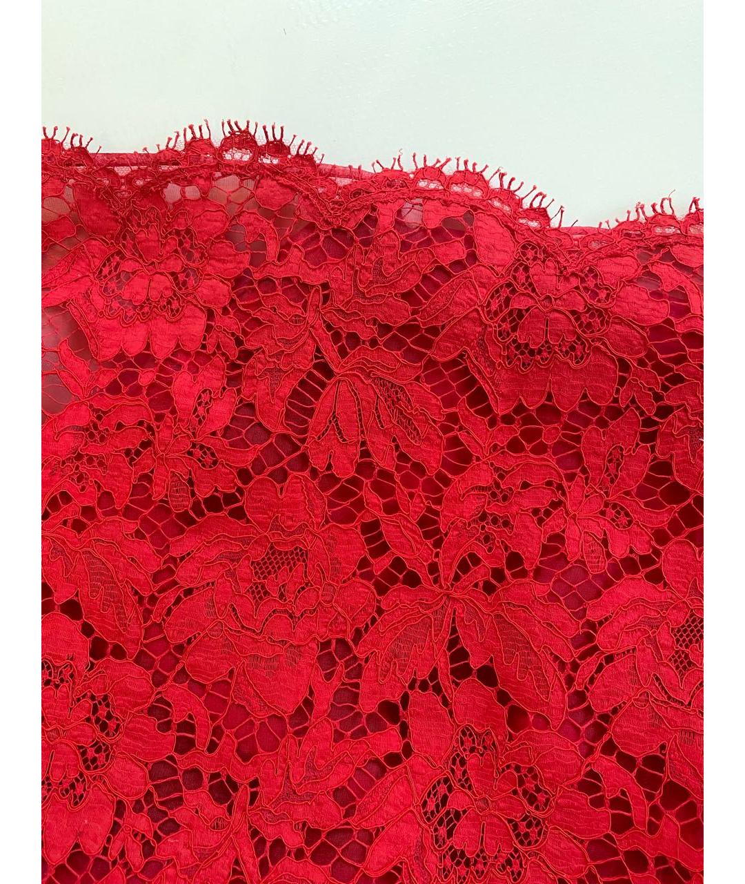VALENTINO Красное кружевное вечернее платье, фото 7
