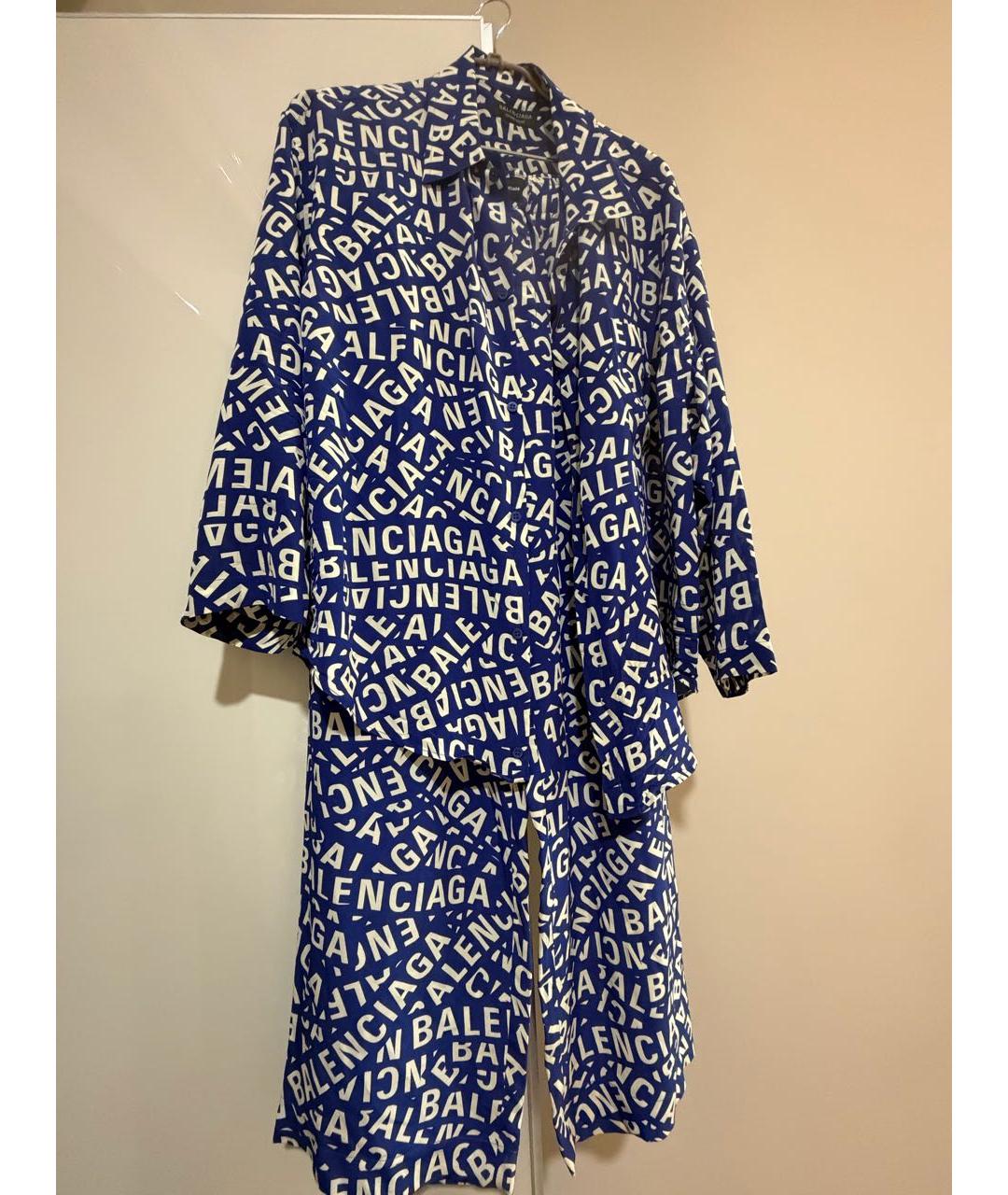 BALENCIAGA Мульти шелковый костюм с брюками, фото 9