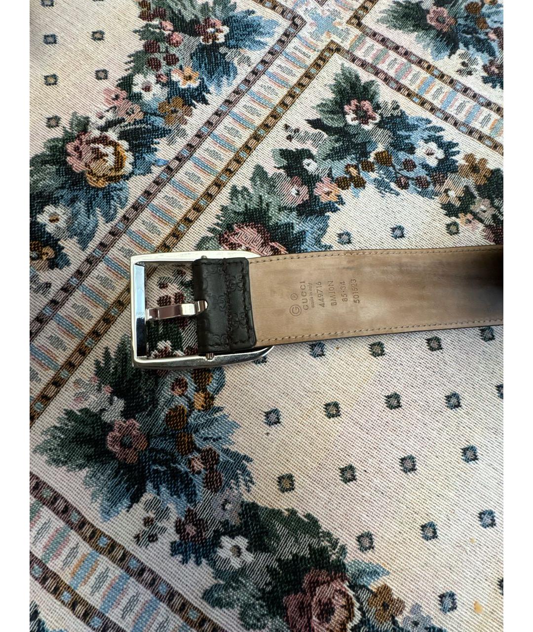 GUCCI Коричневый кожаный ремень, фото 3
