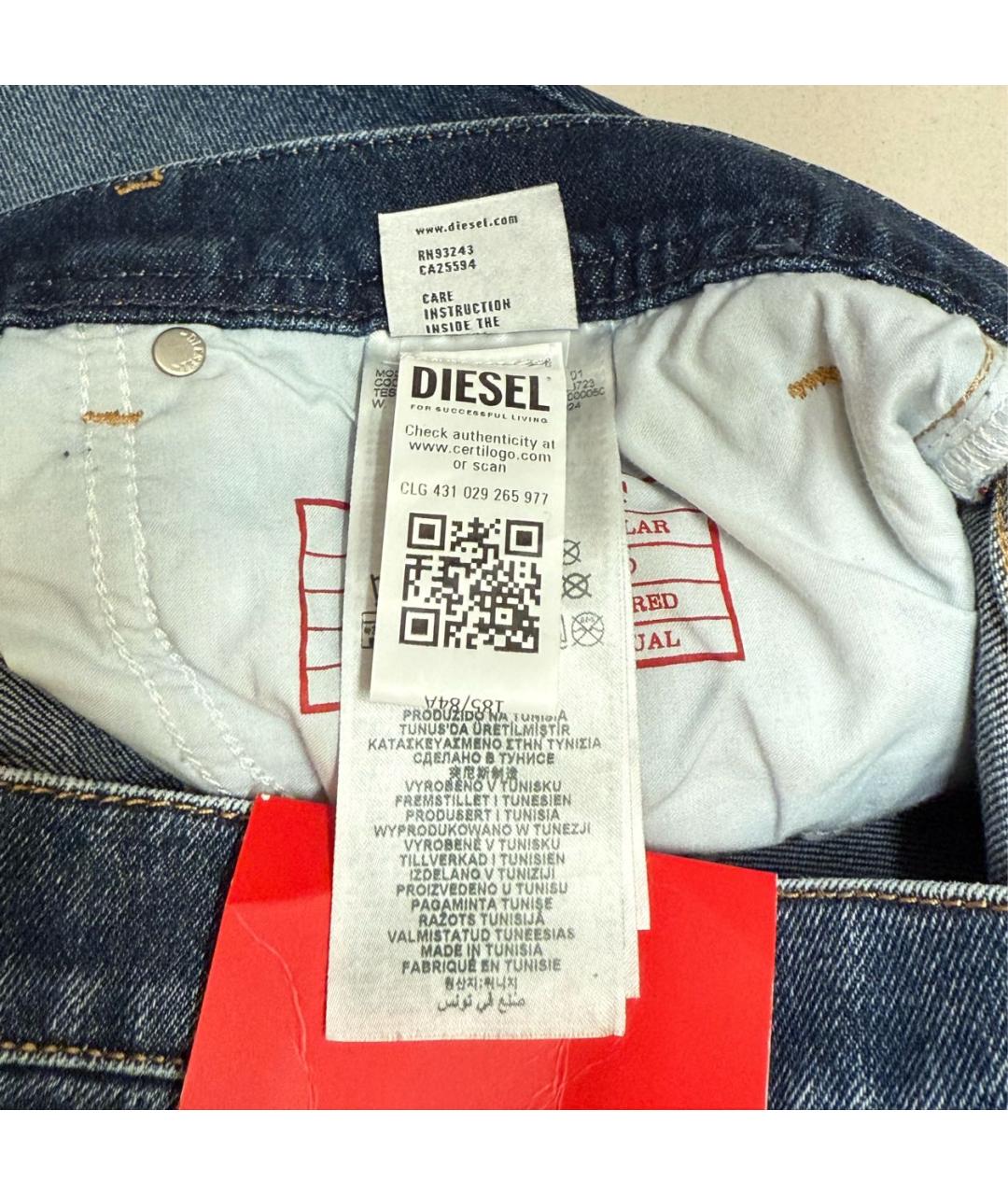 DIESEL Синие прямые джинсы, фото 6
