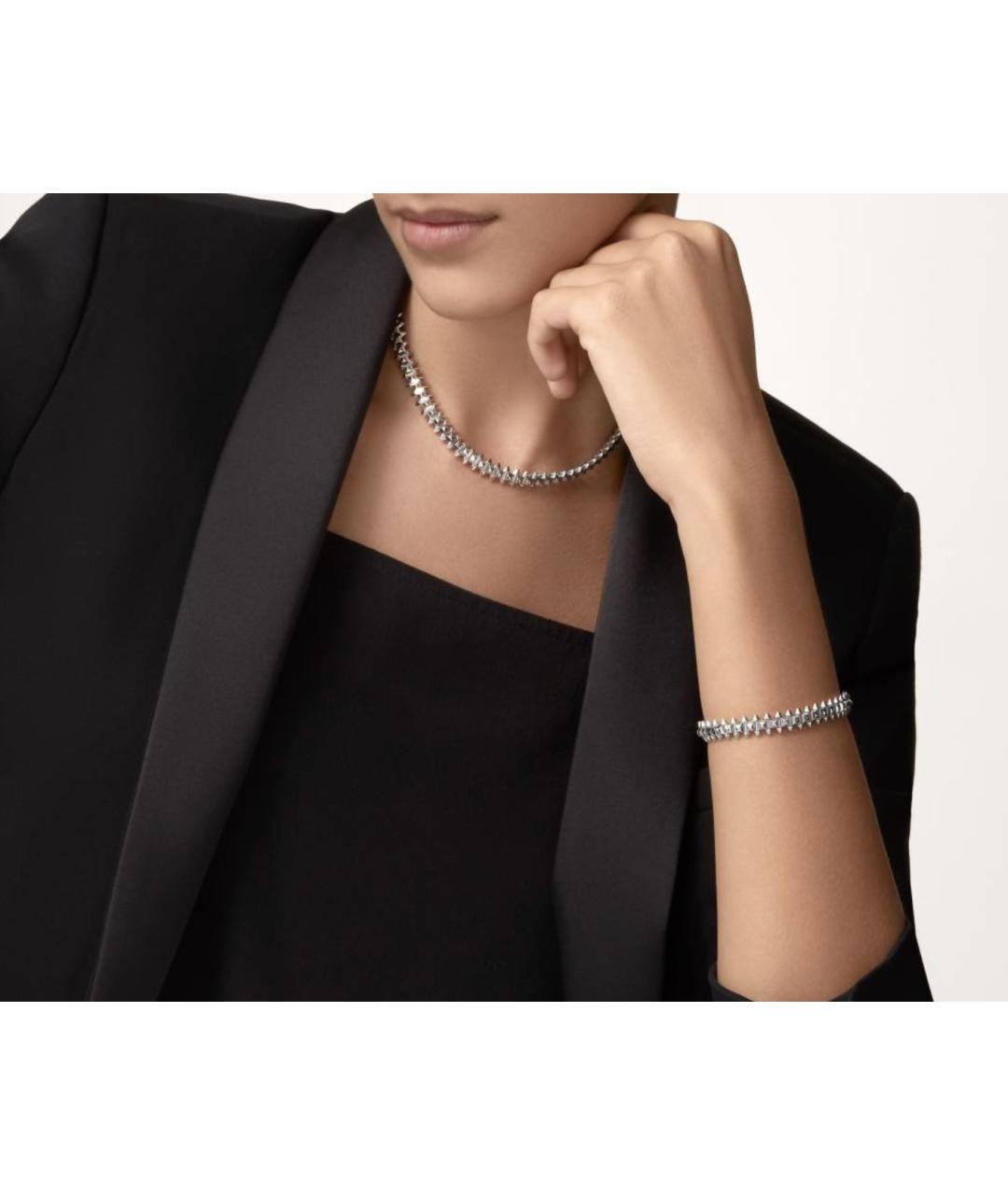 CARTIER Серебряное колье из белого золота, фото 4