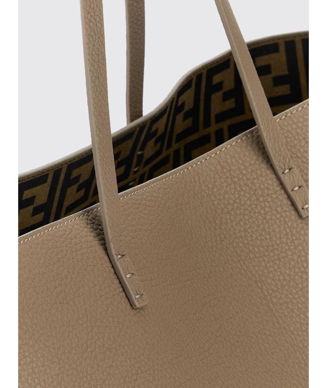 FENDI Бежевая сумка тоут, фото 4