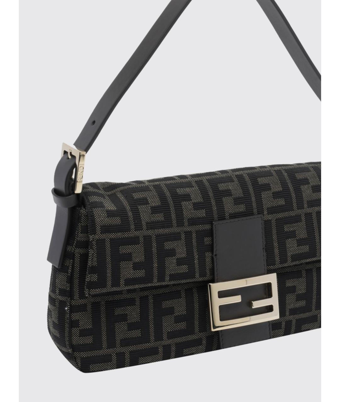 FENDI Коричневая тканевая сумка через плечо, фото 3