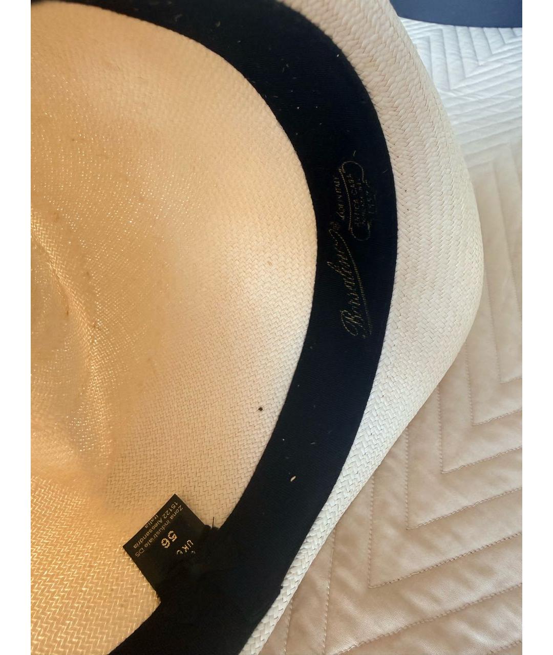 BORSALINO Белая соломенная шляпа, фото 4
