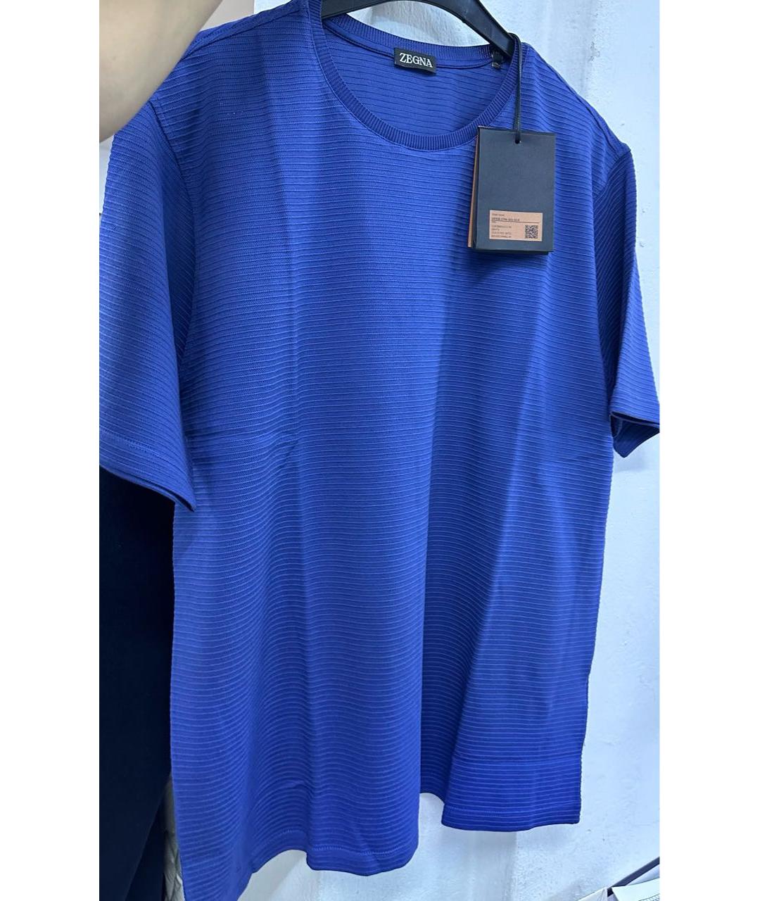ZEGNA Синяя хлопковая майка, фото 4