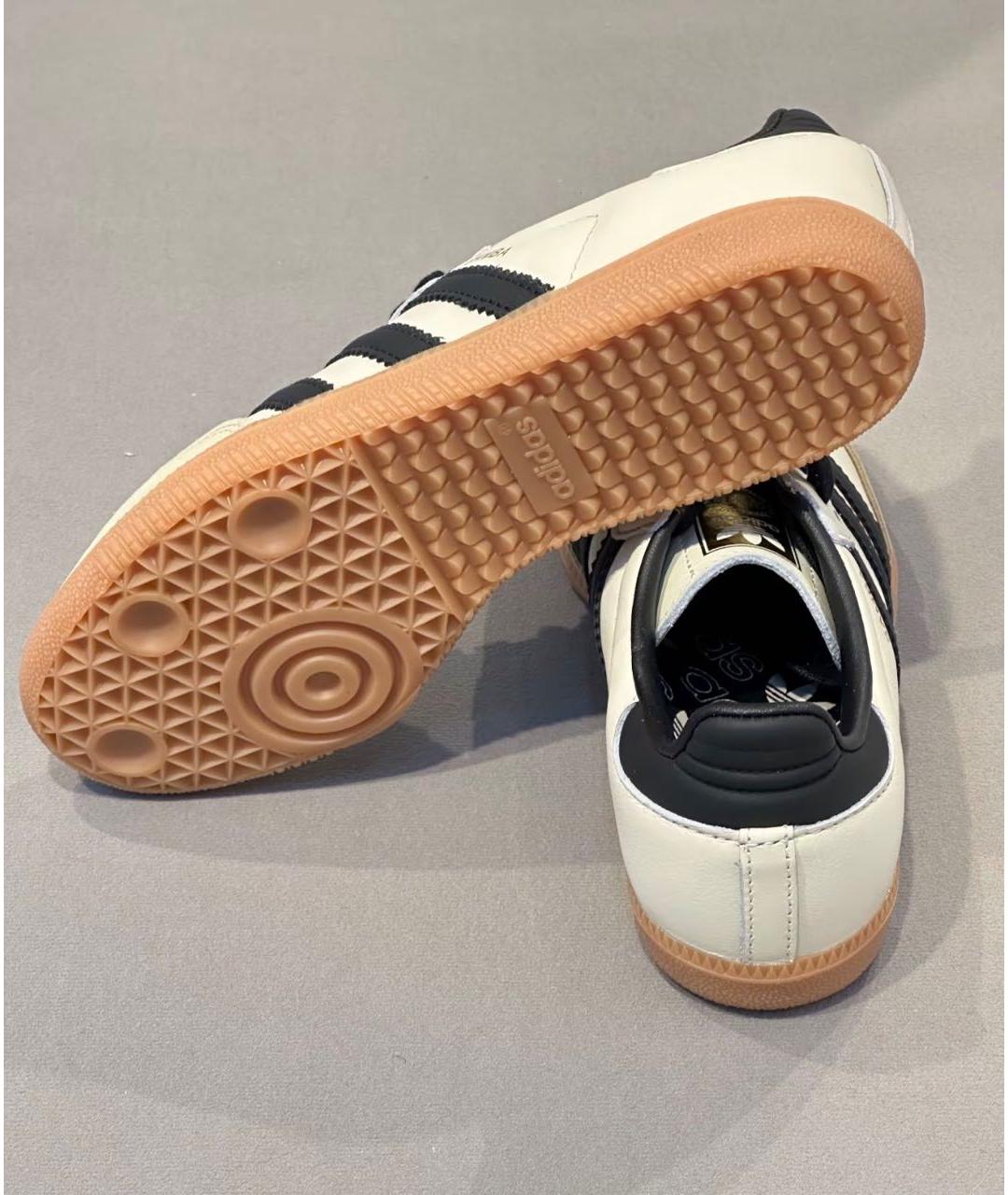 ADIDAS Бежевые кожаные кроссовки, фото 4
