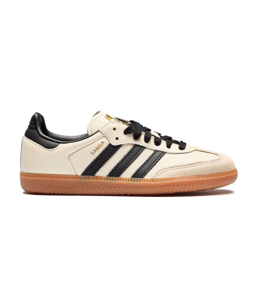 ADIDAS Бежевые кожаные кроссовки, фото 7