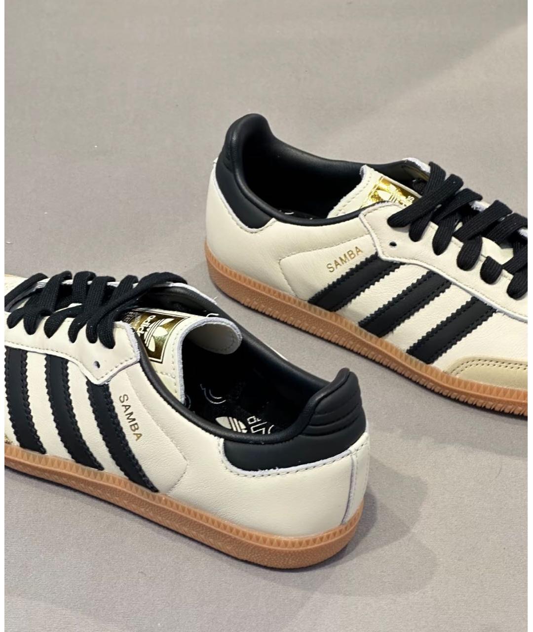 ADIDAS Бежевые кожаные кроссовки, фото 6