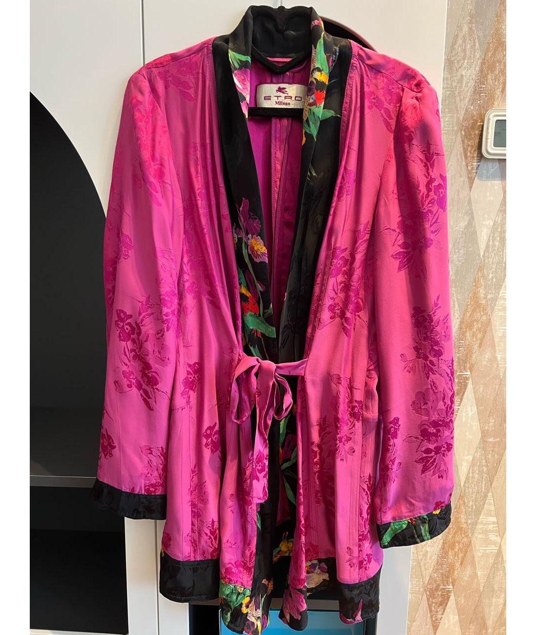 ETRO Фуксия шелковый костюм с брюками, фото 4