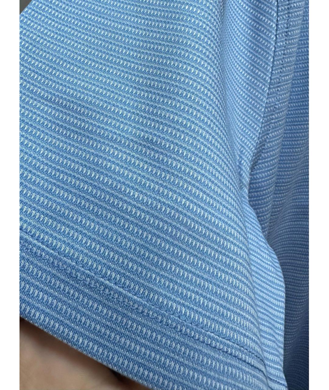 ZEGNA Голубая хлопковая футболка, фото 4