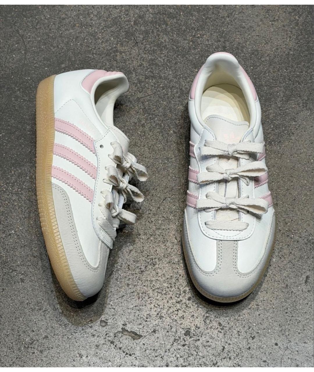 ADIDAS Белые кожаные кроссовки, фото 3