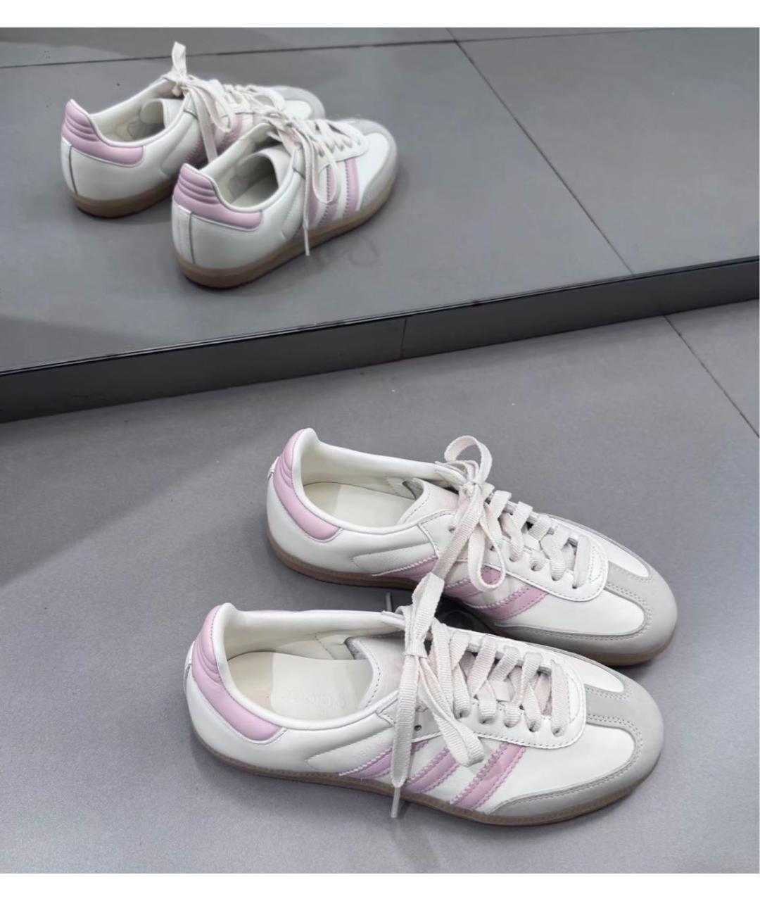 ADIDAS Белые кожаные кроссовки, фото 5
