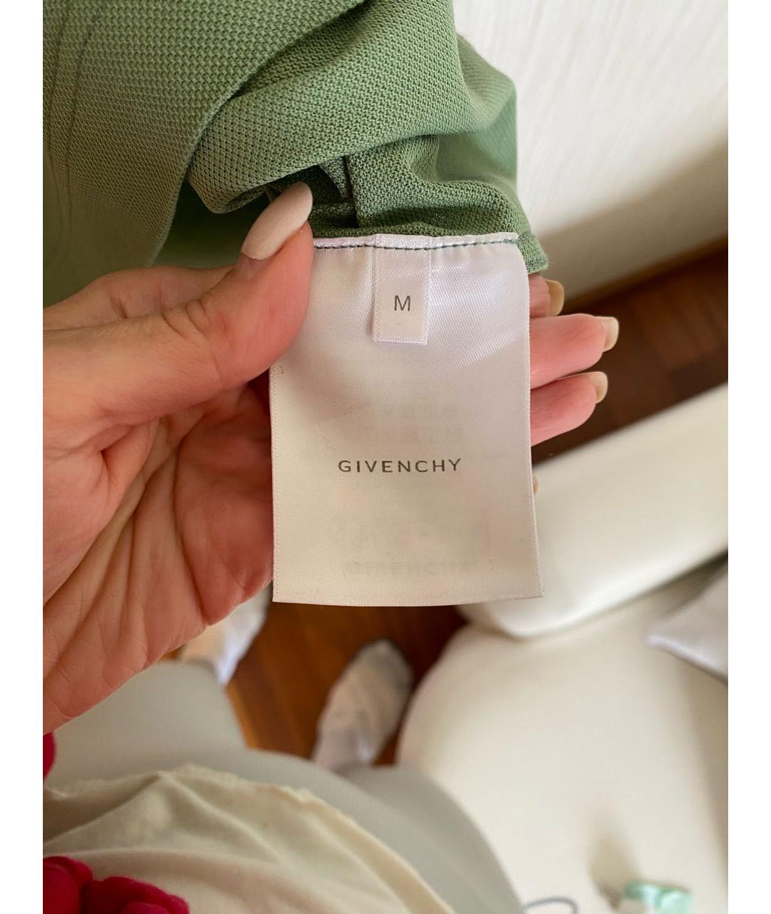 GIVENCHY Зеленое хлопковое поло с коротким рукавом, фото 6