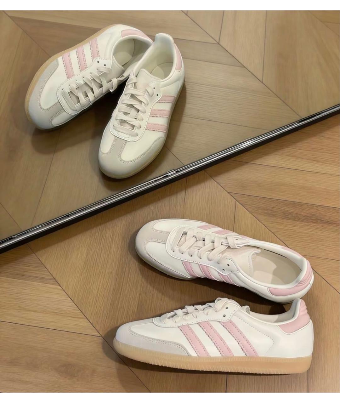 ADIDAS Белые кожаные кроссовки, фото 6