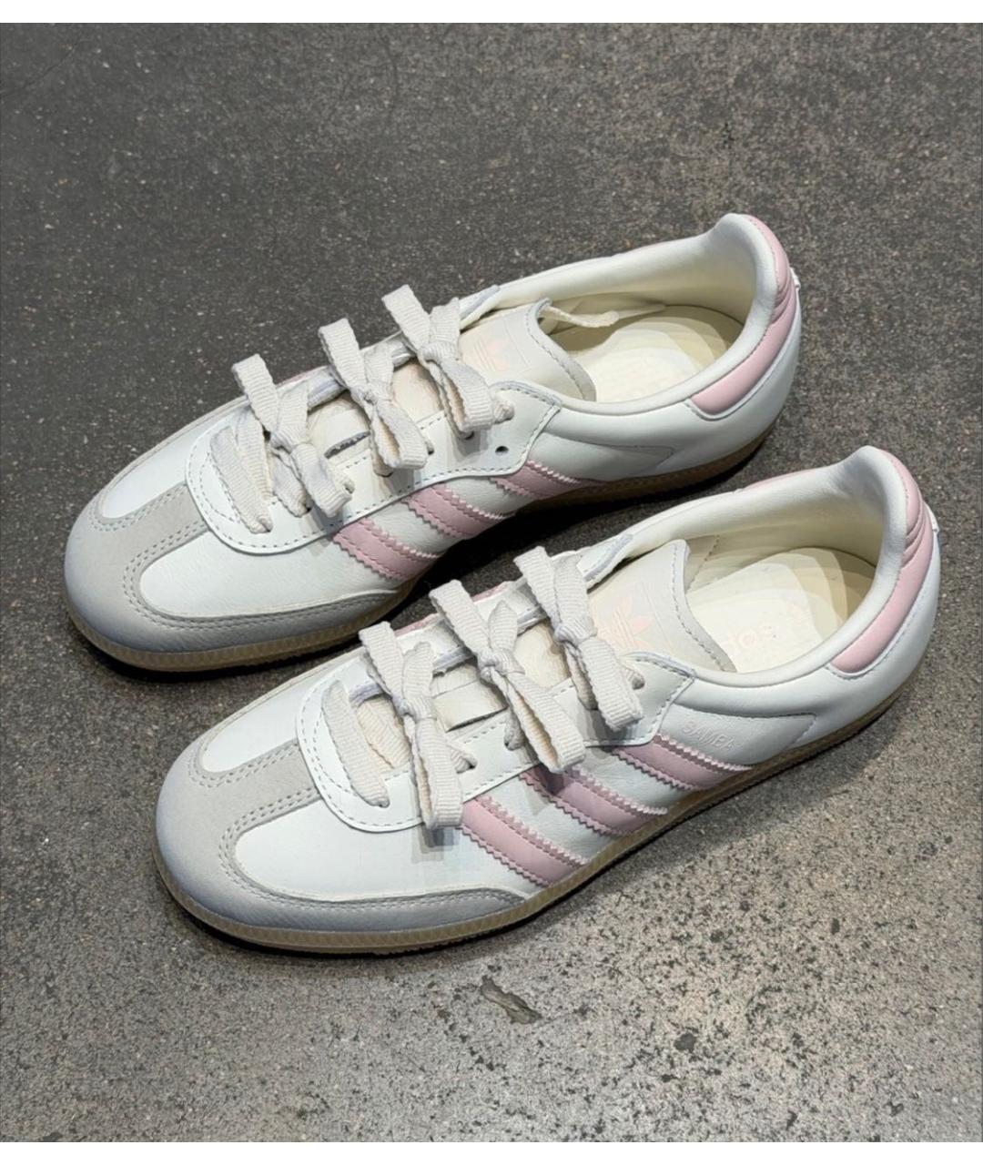 ADIDAS Белые кожаные кроссовки, фото 3