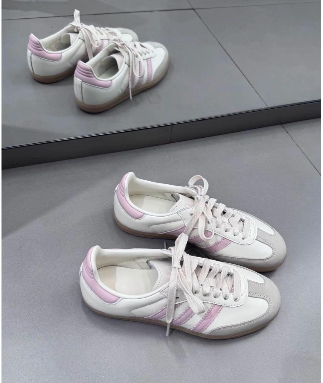 ADIDAS Белые кожаные кроссовки, фото 2