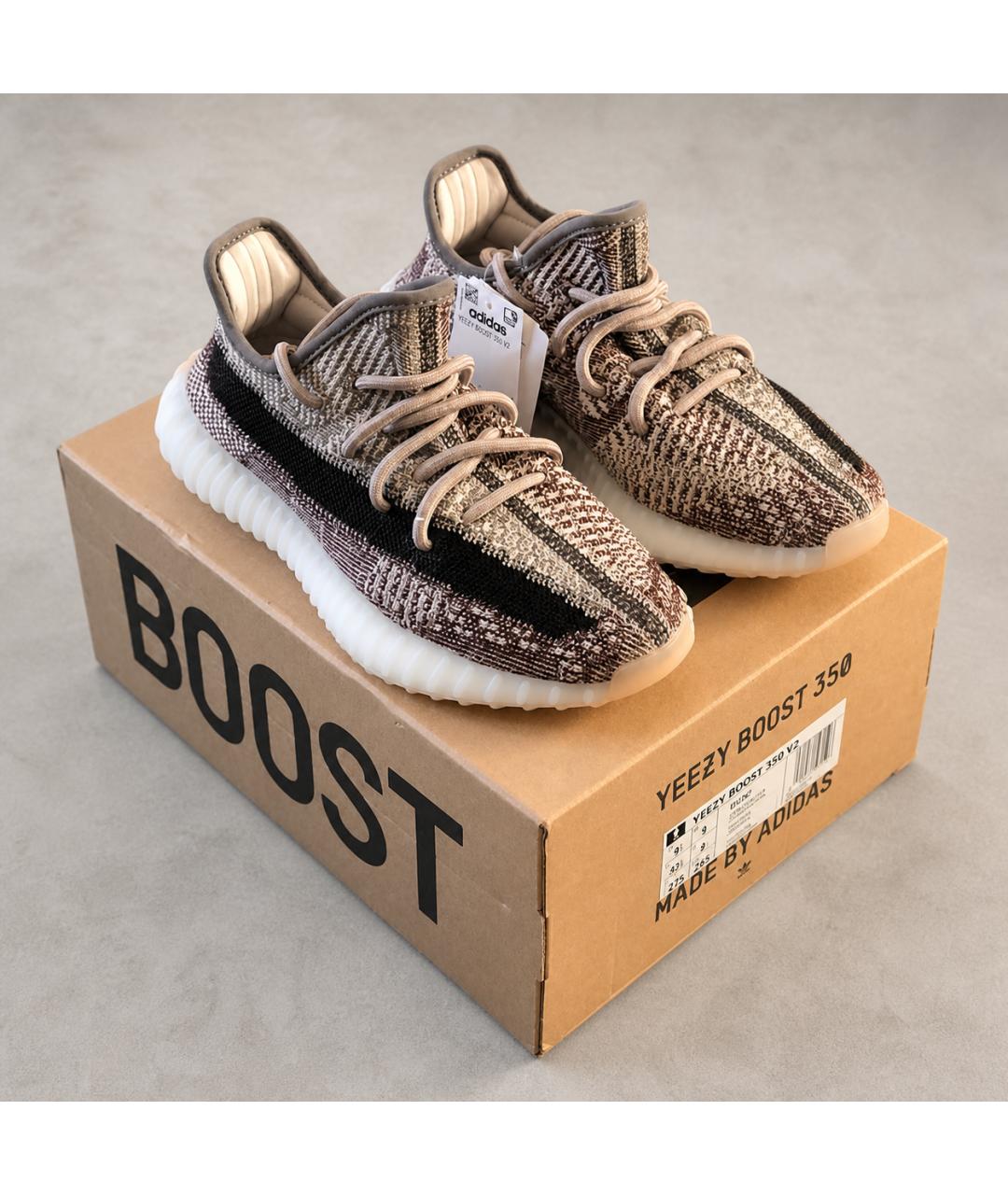 ADIDAS YEEZY Бежевые текстильные кроссовки, фото 2