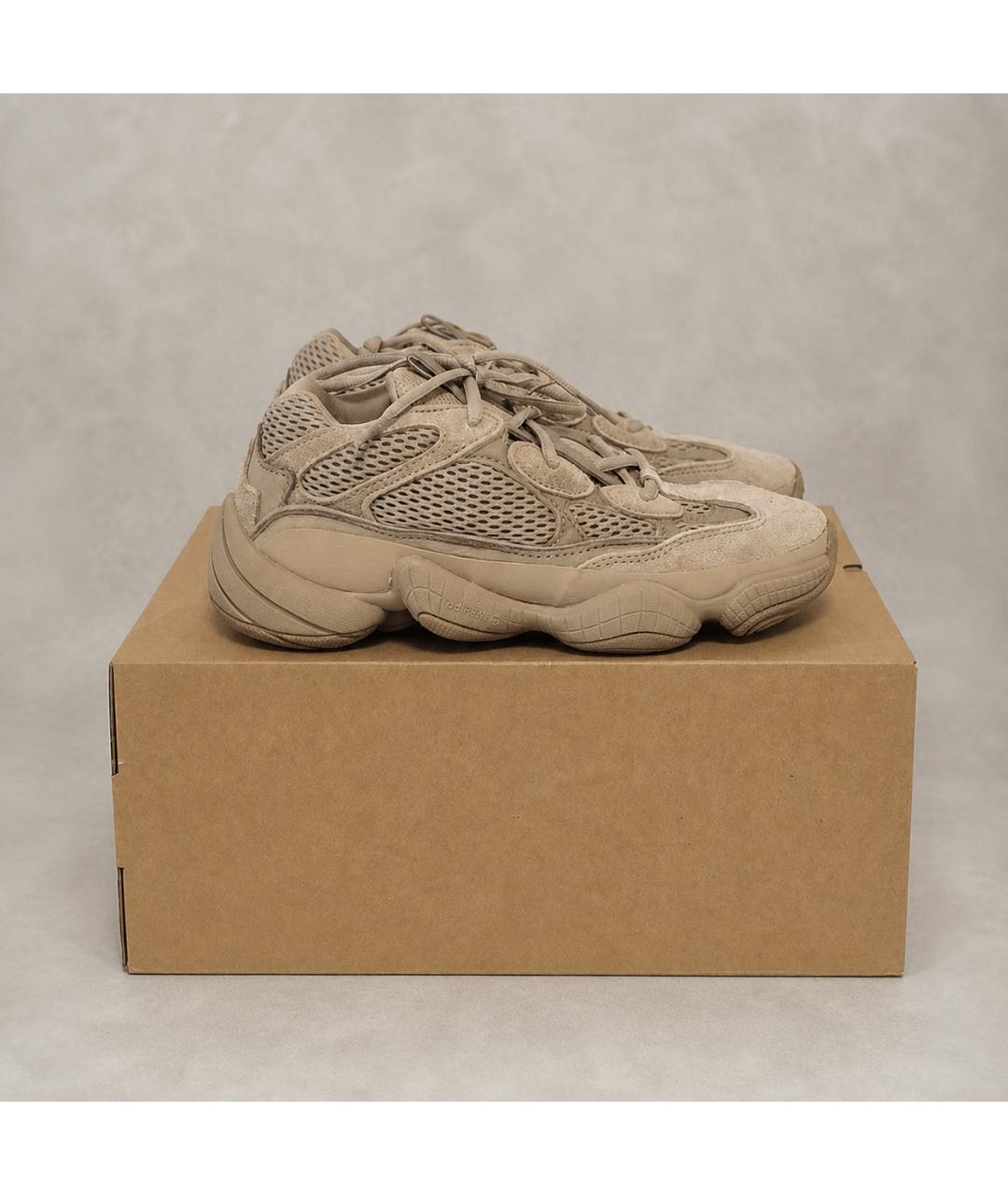ADIDAS YEEZY Бежевые замшевые кроссовки, фото 3